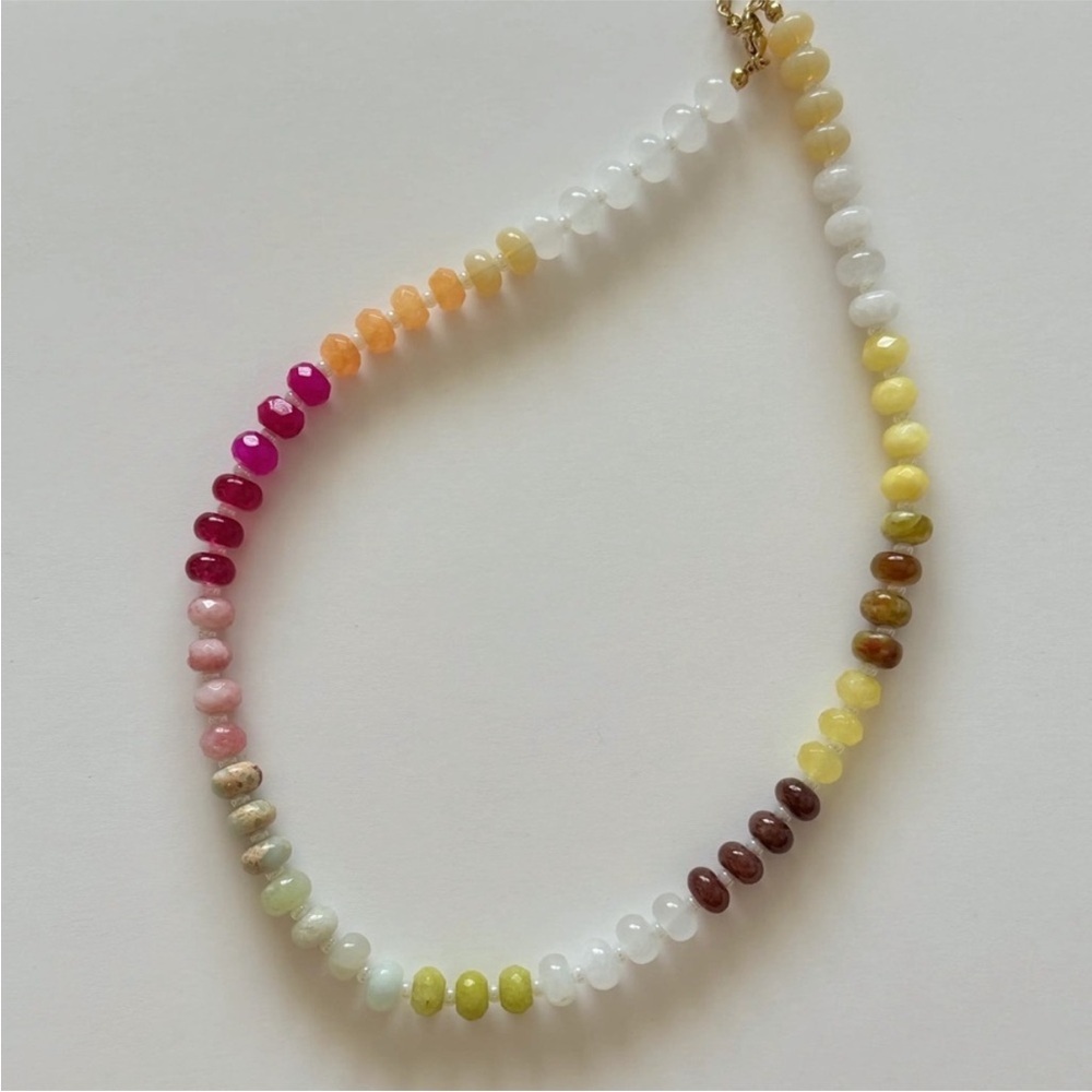 ⛱️🔥Namaste - Multicolor Natural Stone Beaded Necklace - OS